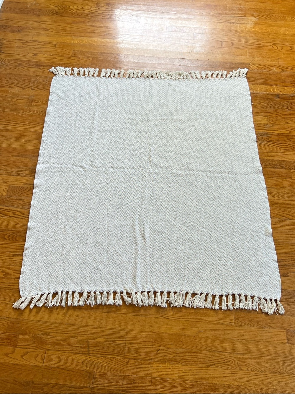 Throw Blanket Tasseled Cotton Design Imports